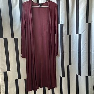 LONG SLEEVE MAROON CARDIGAN